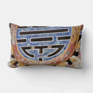 Coussin Rectangle Asie, Viêt Nam. Fenêtre décorée