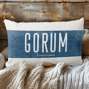 Coussin Rectangle Aspect Denim Gorum Louisiane État