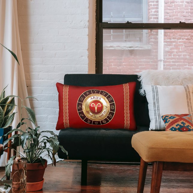 Coussin Rectangle Astrologie Aries (Créateur téléchargé)