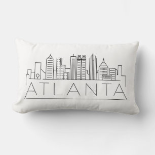 Coussin Rectangle Atlanta, Géorgie Skyline