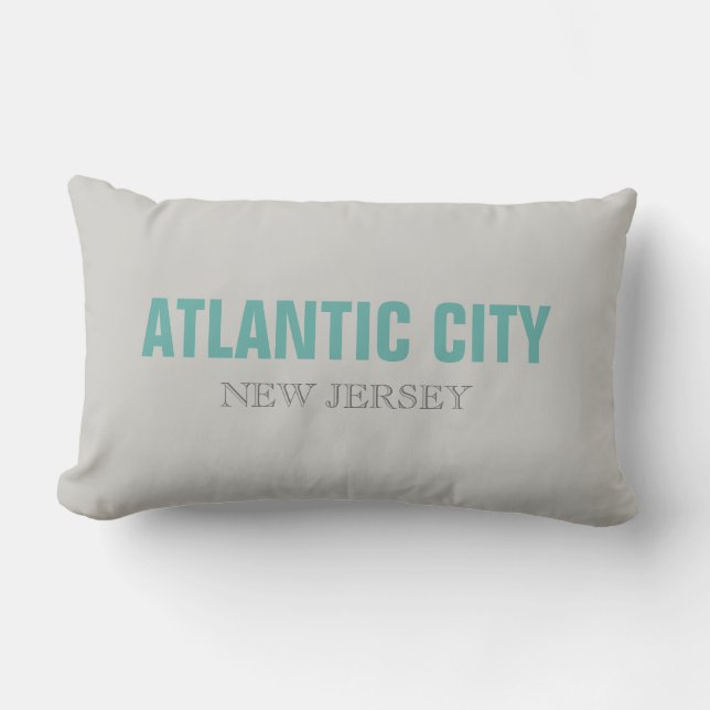 Coussin Rectangle Atlantic City New Jersey State Thlow (Recto)