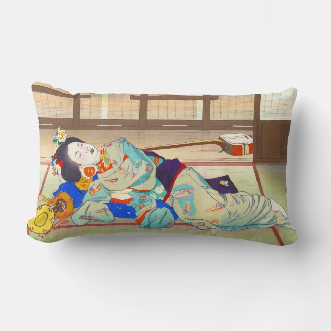 Coussin Rectangle Auberge de Nakazawa Hiromitsu à la dame de (Recto)