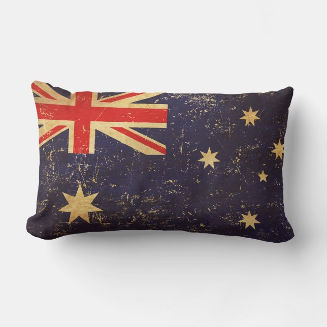 Coussin Rectangle Australie Drapeau Vintage (Recto)
