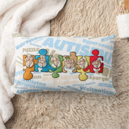 Coussin Rectangle Autisme avec les doigts