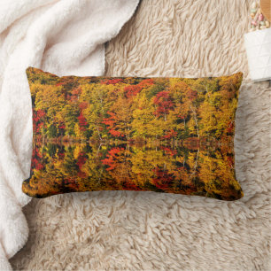 Coussin Rectangle Automne Réflexion sur Russell Pond New Hampshire