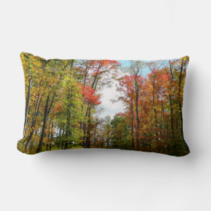 Coussin Rectangle Automnes Arbres et Ciel bleu Automne Photographie 