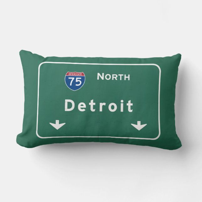 Coussin Rectangle Autoroute d'autoroute nationale de Detroit (Recto)