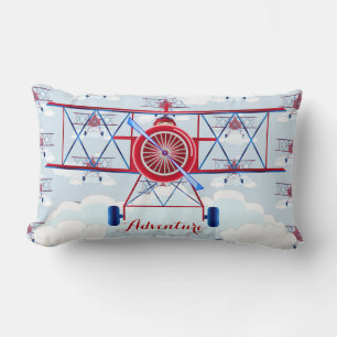 Coussin Rectangle Aventure vintage de voyage d'aviateur d'avion