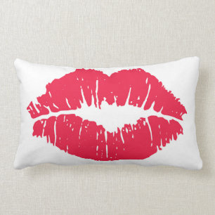 Coussin Rectangle Baiser de rouge à lèvres