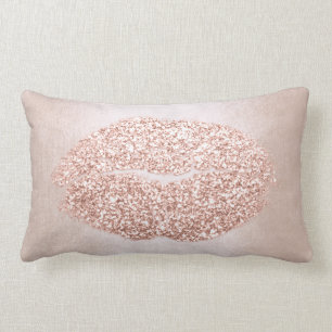 Coussin Rectangle Baiser Girly de maquillage de parties