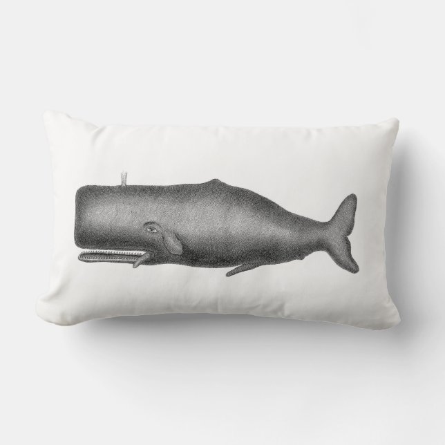 Coussin Rectangle Baleine vintage (Recto)