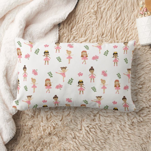 Coussin Rectangle Ballet Pink Ballerinas Motif dansant (Couverture)