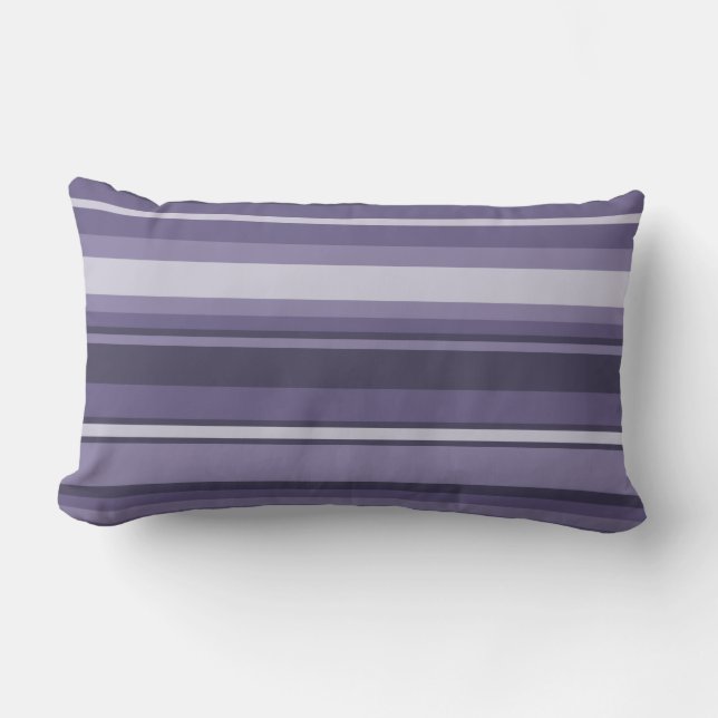 Coussin Rectangle Bandes de cuir violet (Recto)