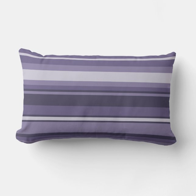 Coussin Rectangle Bandes de cuir violet (Recto)