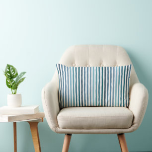 Coussin Rectangle Bandes dessinées à la main dans les tons bleu d'in