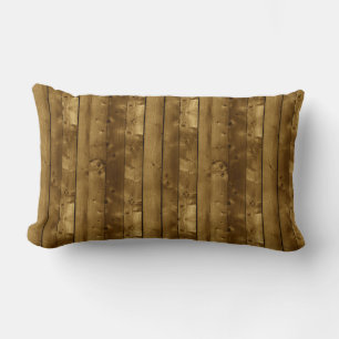 Coussin Rectangle Bandes en bois