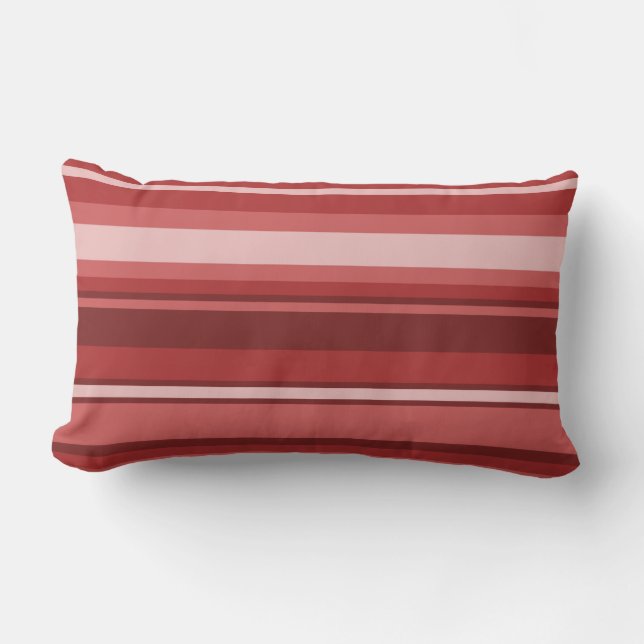 Coussin Rectangle Bandes rouges (Recto)