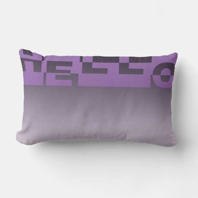 Coussin Rectangle Bannière HELLO moderne + votre backgr. & idées (Recto)