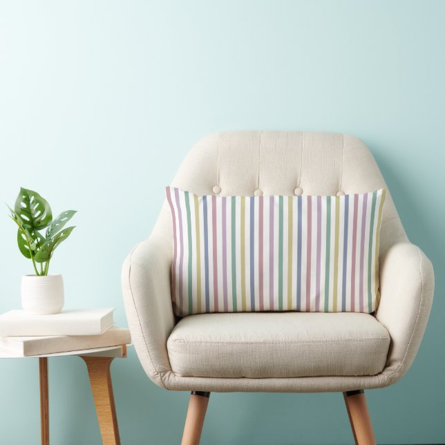 Coussin Rectangle Barres de bonbons rétro (Chaise)