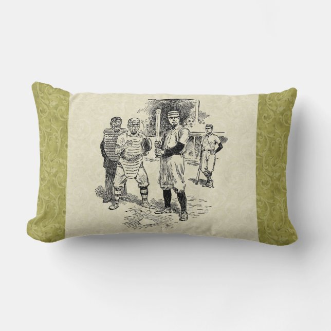 Coussin Rectangle Baseball : Joueurs (Recto)