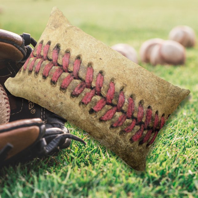 Coussin Rectangle Baseball vintage (Créateur téléchargé)
