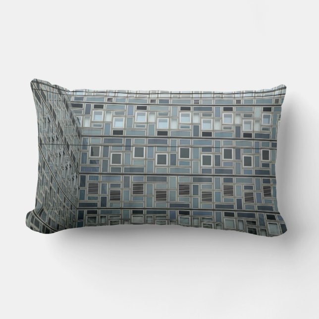 Coussin Rectangle Bâtiment de peinture murale grise (Recto)