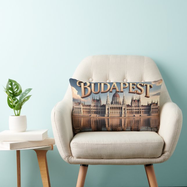 Coussin Rectangle Bâtiment du Parlement hongrois à Budapest (Chaise)