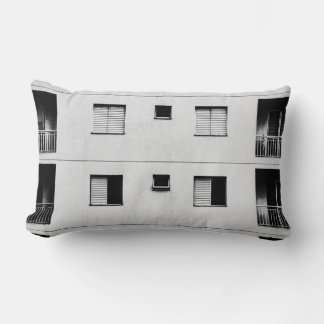 Coussin Rectangle Bâtiment en béton blanc