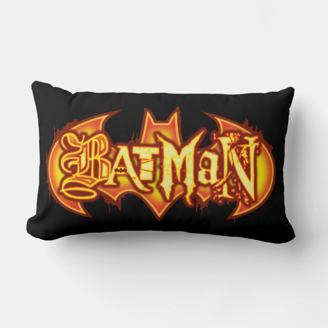 Coussin Rectangle Batman | Logo saisonnier orange (Recto)