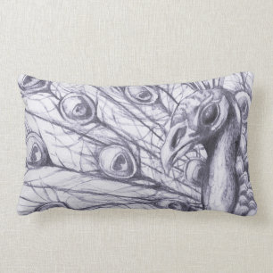 Coussin Rectangle Beau paon