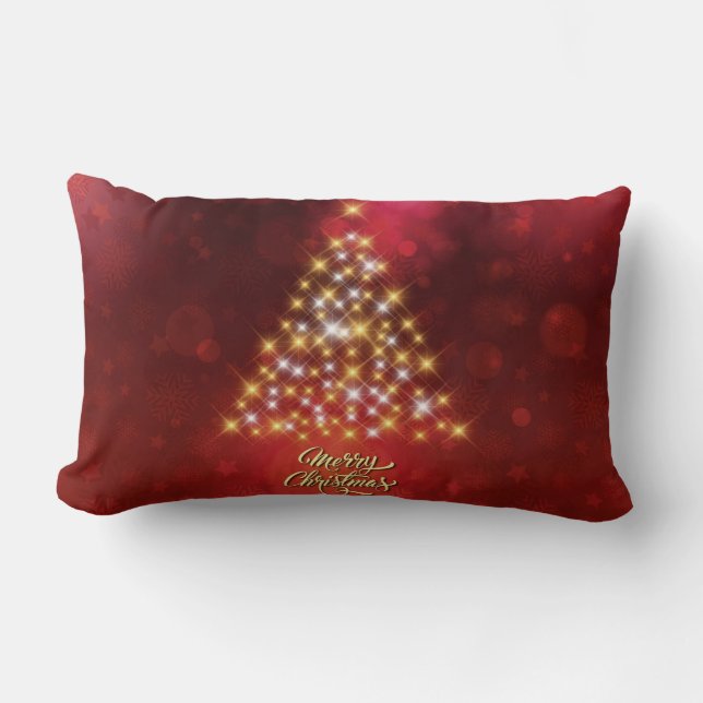 Coussin Rectangle Beau sapin de Noël (Recto)