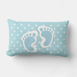 Coussin Rectangle Bébé bleu mou Pieds de garçon