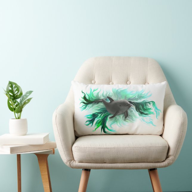 Coussin Rectangle Bébé dauphin (Chaise)