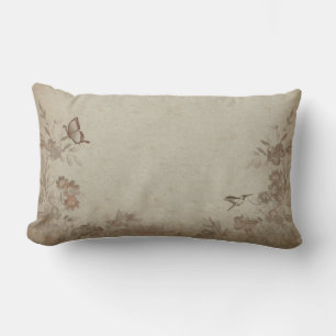 Coussin Rectangle Beige vintage Floral