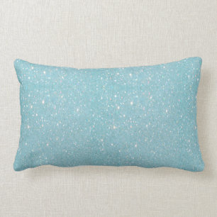 Coussin Rectangle Belle parties scintillant bleue douce à la mode br