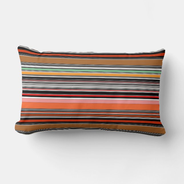 Coussin Rectangle Belles rayures colorées (Recto)