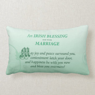Coussin Rectangle Bénédiction de félicitations de mariage irlandais