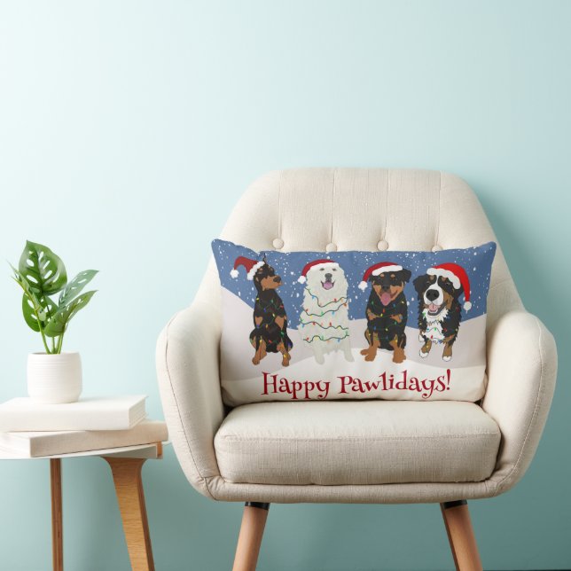 Coussin Rectangle Bernois Doberman Pyrenees Rottweiler  (Chaise)