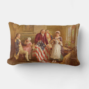 Coussin Rectangle Betsy Ross, 1777 (Histoire américaine) (Patriote a