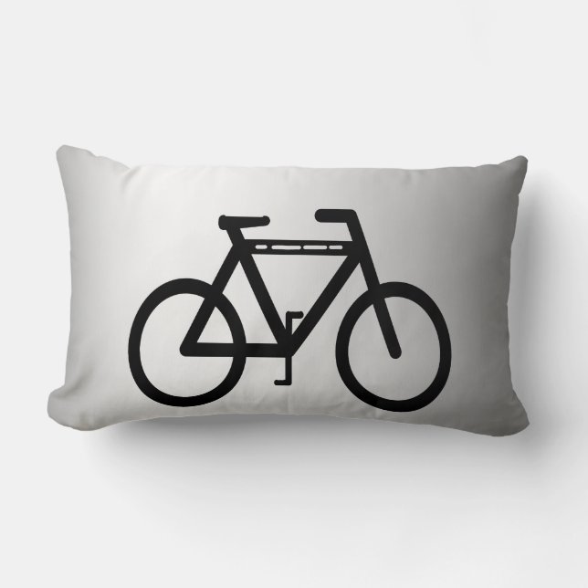 Coussin Rectangle Bicyclette métallique argentée (Recto)