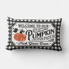 Coussin Rectangle Bienvenue dans notre Patch Citrouille | Agritouris