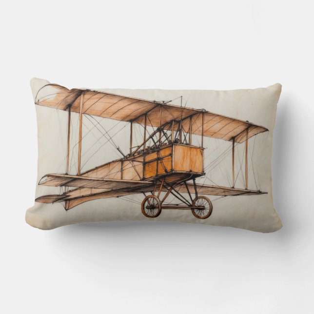 Coussin Rectangle Biplan vintage (Recto)