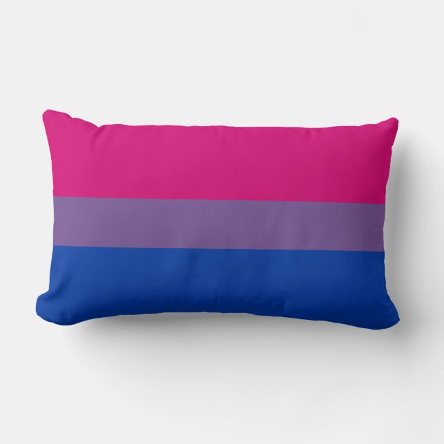 Coussin Rectangle Bisexual pride (Recto)