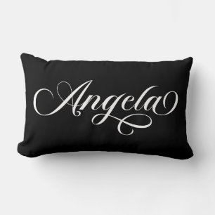 Coussin Rectangle Black and White Elegant Letting Angela
