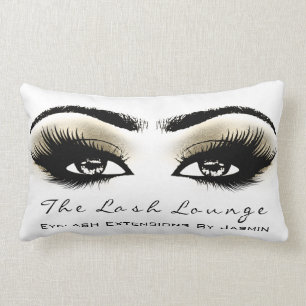 Coussin Rectangle Blanc Champaigne maquillage Yeux Lashes Beauté