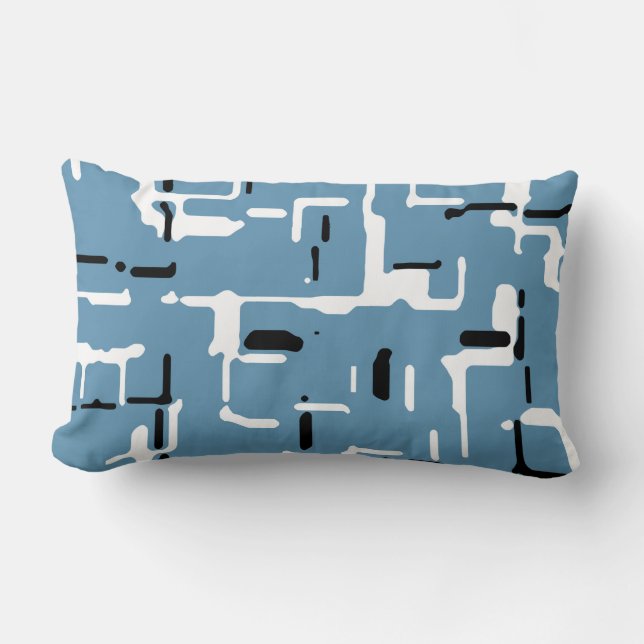 Coussin Rectangle Blanc gris moderne (Recto)