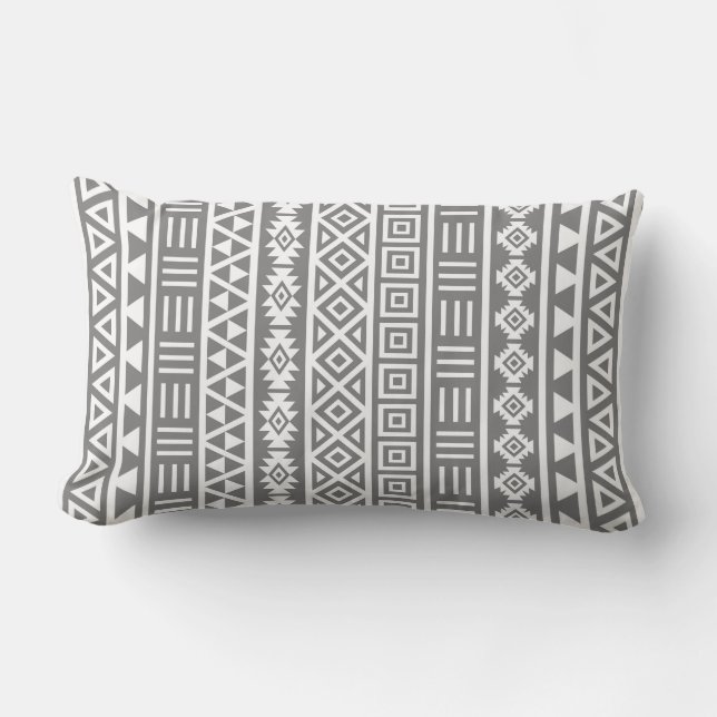 Coussin Rectangle Blanc vertical de Ptn d'influence aztèque sur le (Recto)