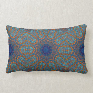 Coussin Rectangle Bleu de cuivre