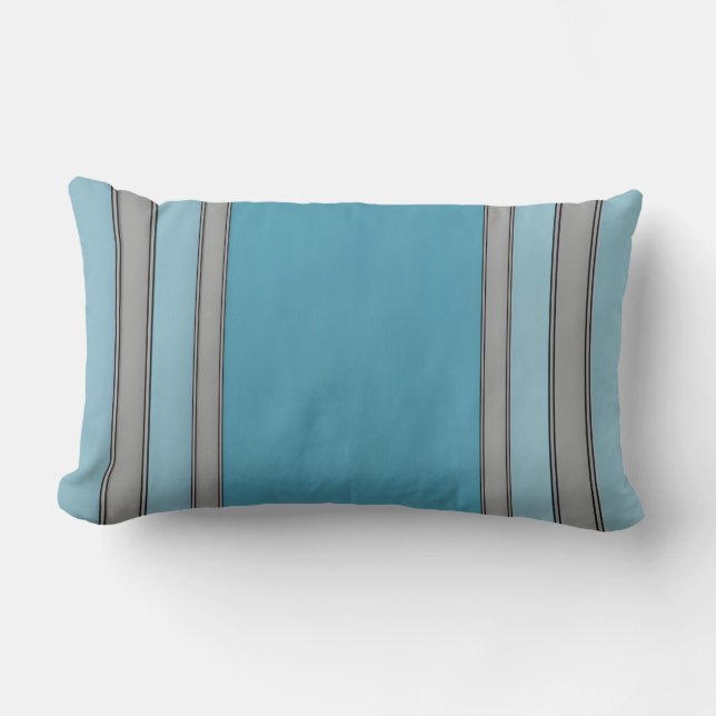 Coussin Rectangle Bleu, Gris, Noir simple comme ça (Recto)