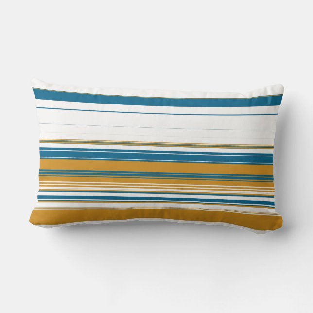 Coussin Rectangle Bleu jaune et blanc (Verso)